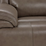 Allie Leather Dual Power Reclining Loveseat - Mocha
