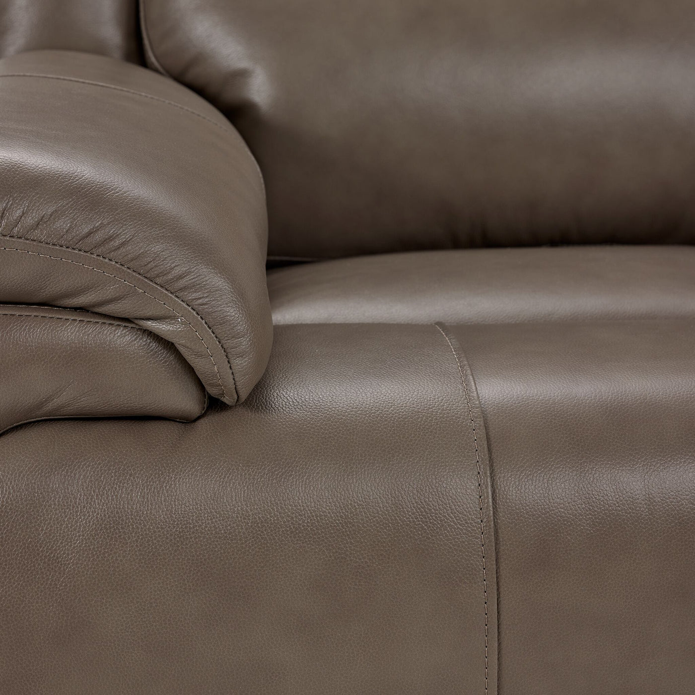 Allie Leather Dual Power Reclining Loveseat - Mocha