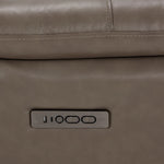 Allie Leather Dual Power Reclining Loveseat - Mocha
