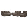 Allie Leather Dual Power Reclining Sofa, Loveseat and Recliner Set - Mocha