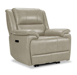 Allie Leather Dual Power Reclining Sofa, Loveseat and Recliner Set - Fog