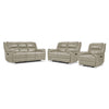 Allie Leather Dual Power Reclining Sofa, Loveseat and Recliner Set - Fog