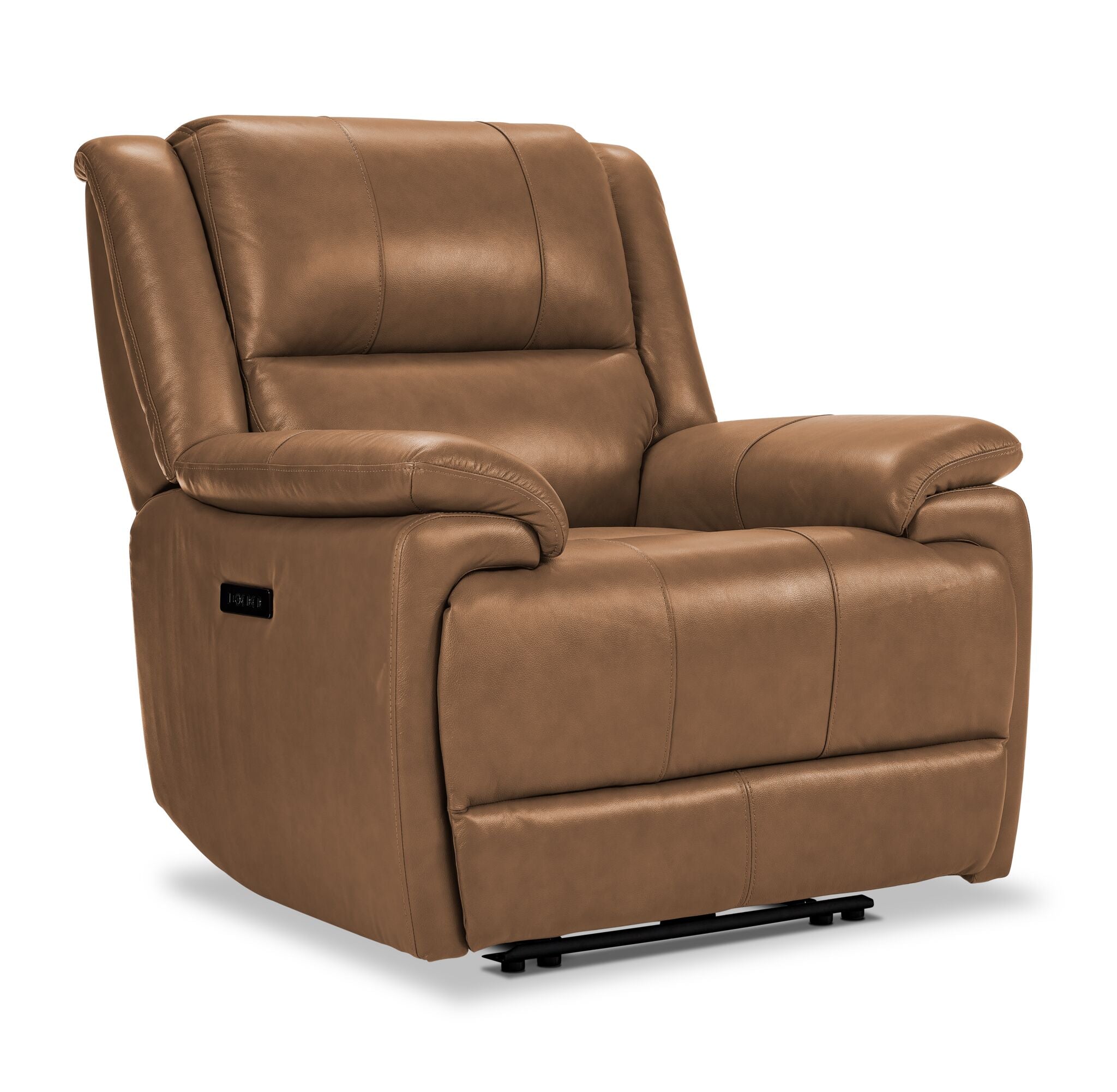 Allie Leather Dual Power Reclining Sofa and Recliner Set - Canyon
