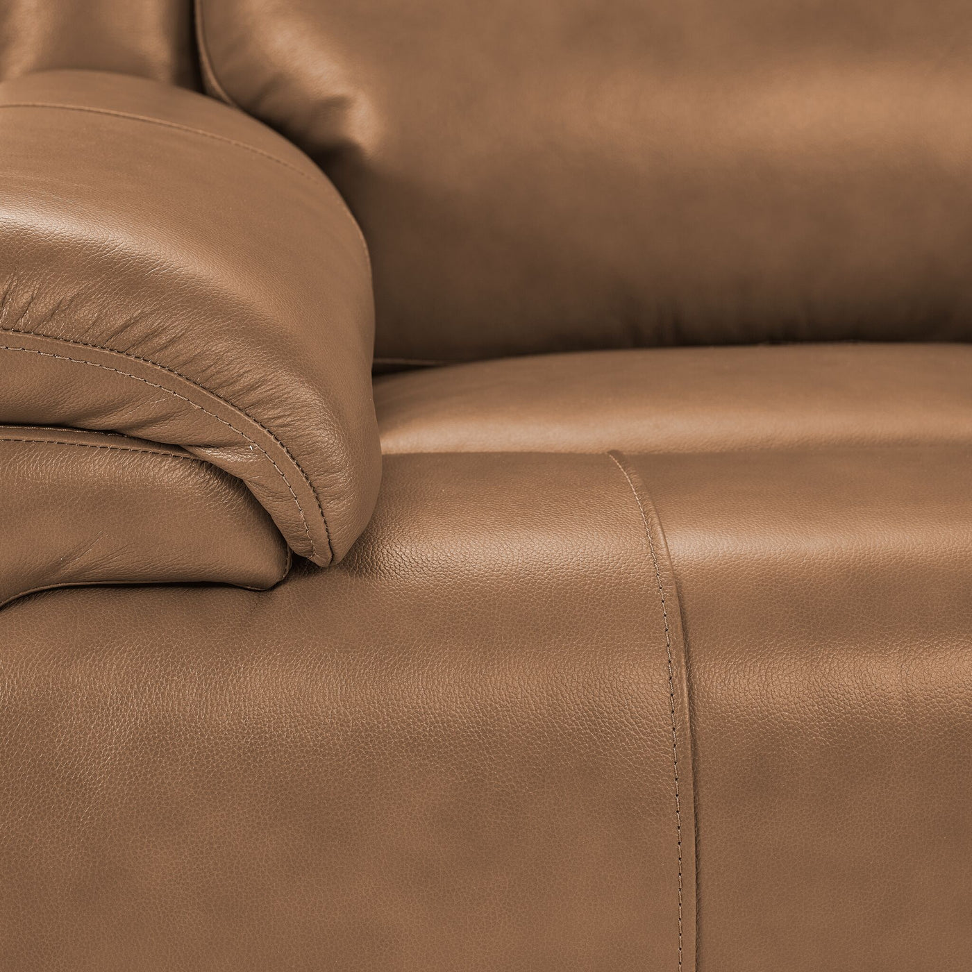 Allie Leather Dual Power Reclining Sofa, Loveseat and Recliner Set -Canyon