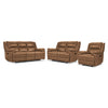 Allie Leather Dual Power Reclining Sofa, Loveseat and Recliner Set -Canyon