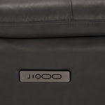 Allie Leather Dual Power Reclining Loveseat - Granite