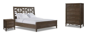 Alonso 5-Piece King Bedroom Package - Weathered Oak