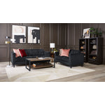 Anthena Polyester Sofa - Charcoal