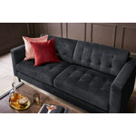 Anthena Polyester Sofa - Charcoal