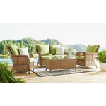 Aosta 4-Piece Conversation Set - Brown,Green