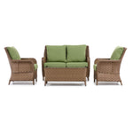 Aosta 4-Piece Conversation Set - Brown,Green