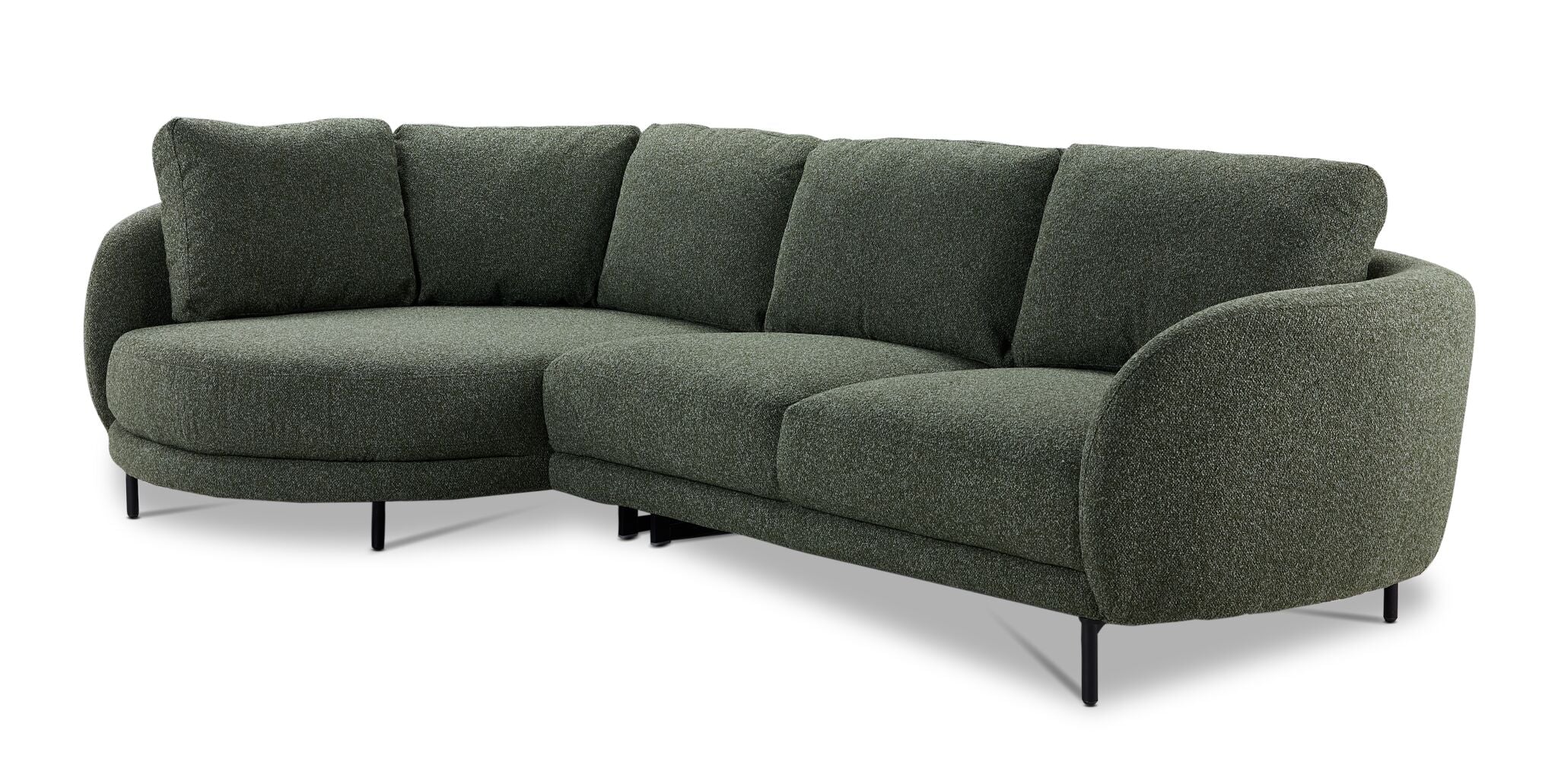Ariana 2-Piece Sectional with Left Facing Chaise - Green