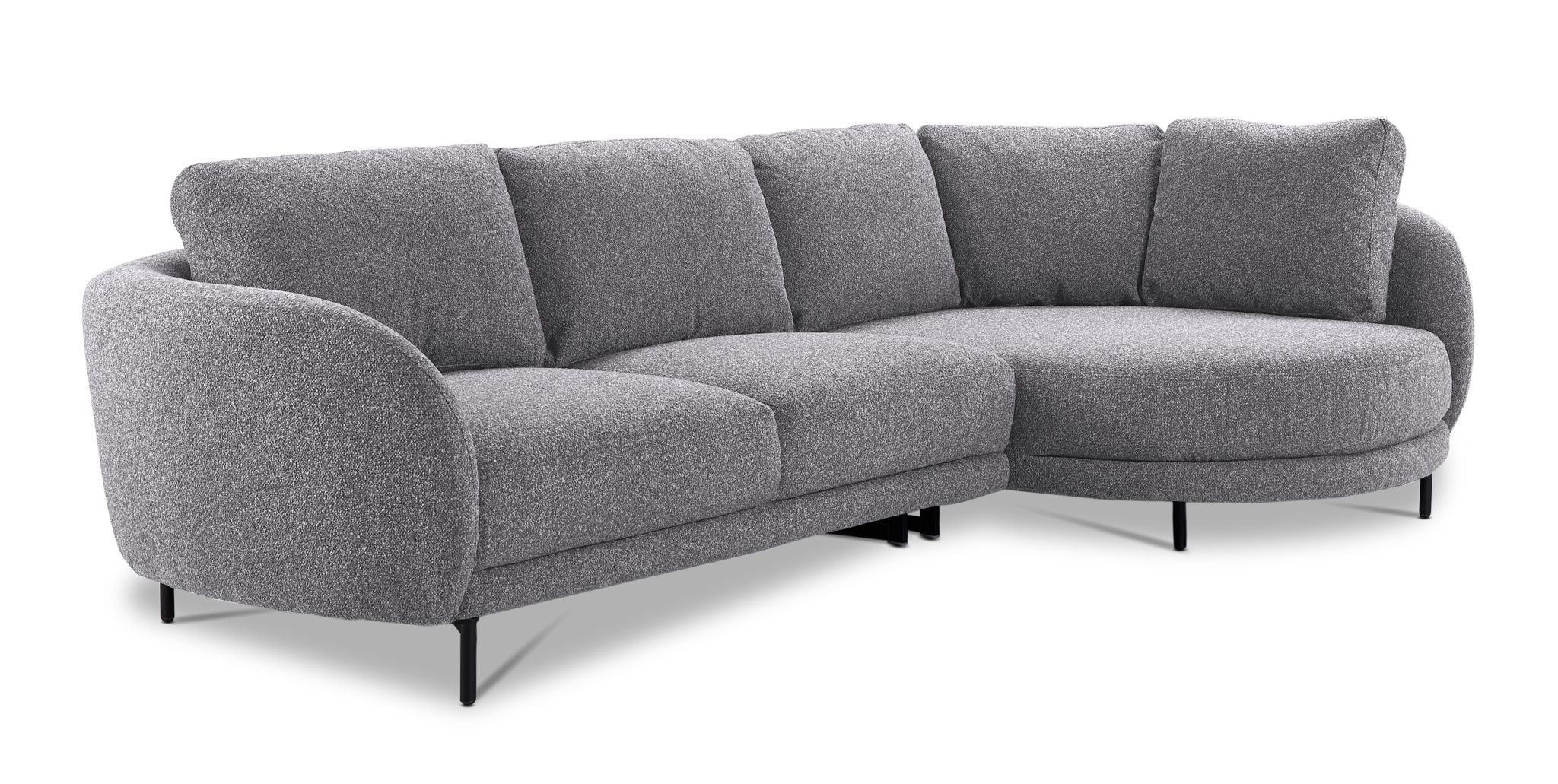 Ariana 2-Piece Sectional with Right Facing Chaise - Ash