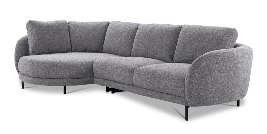 Ariana 2-Piece Sectional with Left Facing Chaise - Ash