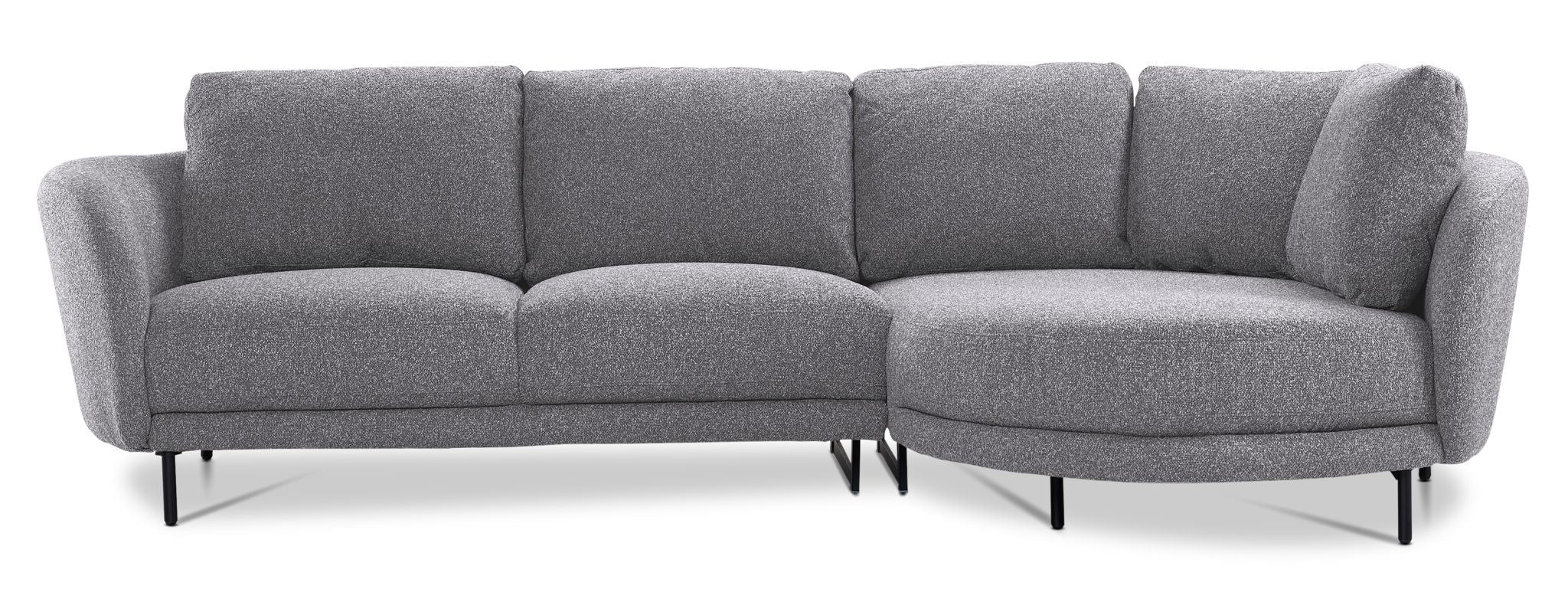 Ariana 2-Piece Sectional with Right Facing Chaise - Ash