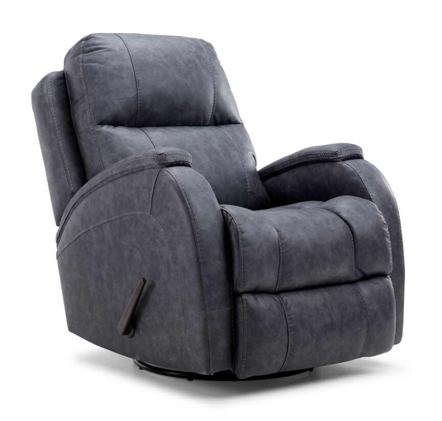 Armani Swivel Glider Recliner Grey Leon's