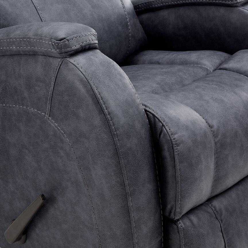 Armani Swivel Glider Recliner Grey Leon's