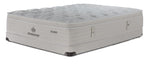 Kingsdown Atmosphere Plush Euro Top Queen mattress and low profile boxspring set with white tufted top