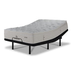 Kingsdown Atmosphere Plush Euro Top Queen mattress on L2 Lux adjustable base with head section raised