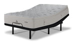 Kingsdown Atmosphere Plush Euro Top Queen mattress on L2 Lux adjustable base with head section raised