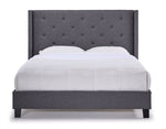 Audrey 3-Piece Queen Bed - Dark Grey