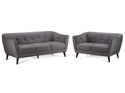 Ava II 2 Pc. Living Room Package w/ Loveseat - Light Grey