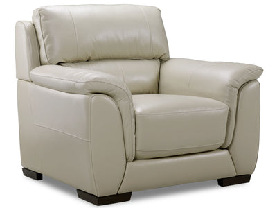 Avalon Leather Chair - Oyster Grey Cream