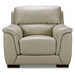 Avalon Leather Chair - Oyster Grey Cream