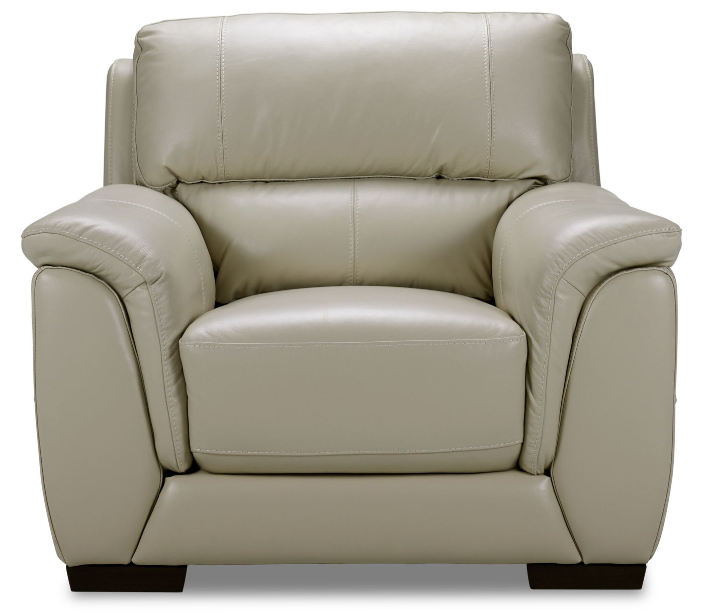 Avalon Leather Chair - Oyster Grey Cream