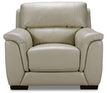 Avalon Leather Chair - Oyster Grey Cream