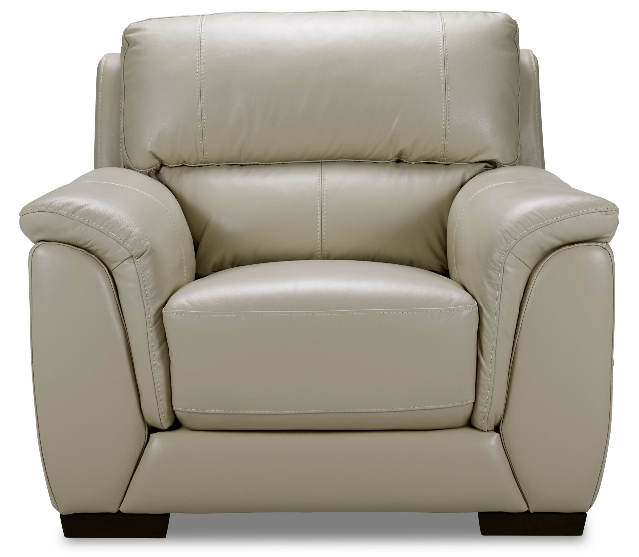 Avalon Leather Chair - Oyster Grey Cream