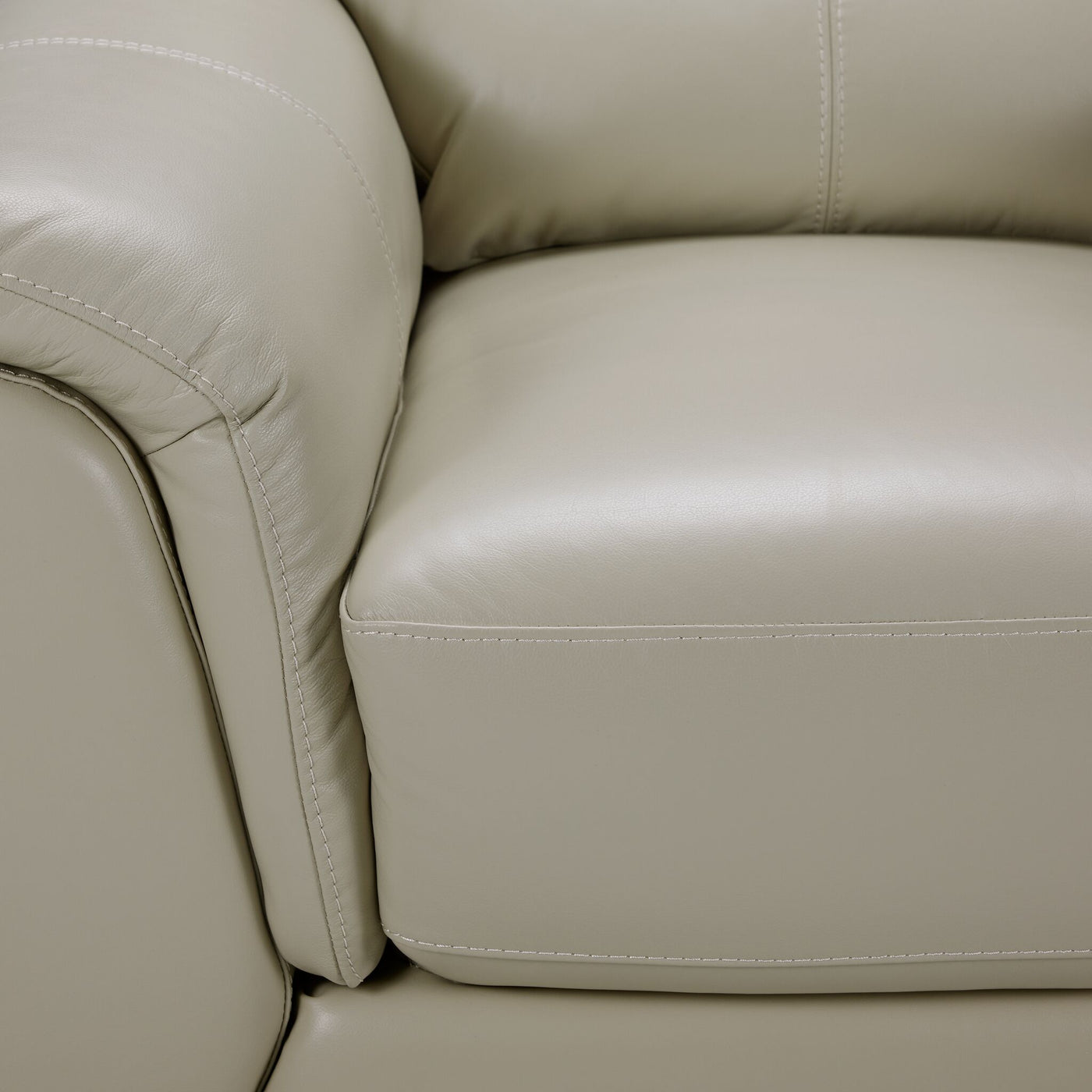Avalon Leather Sofa - Oyster Grey Cream