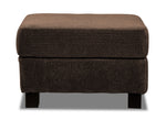 Avery Ottoman - Chocolate