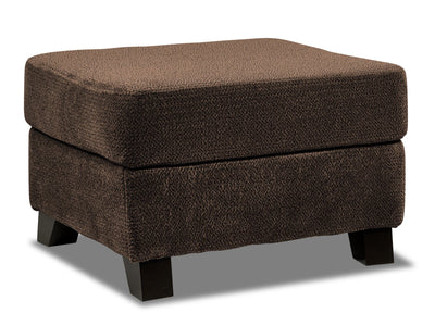 Avery Ottoman - Chocolate
