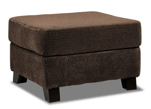 Avery Ottoman - Chocolate
