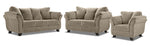 Avery Sofa, Loveseat and Chair Set - Toast