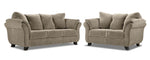 Avery Sofa and Loveseat Set - Toast