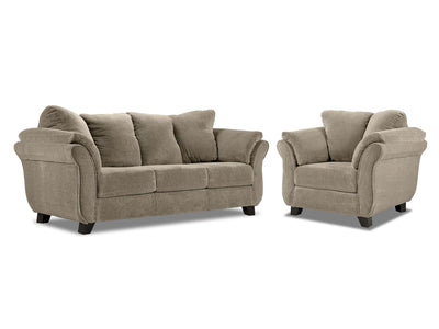 Avery Sofa and Chair Set - Toast