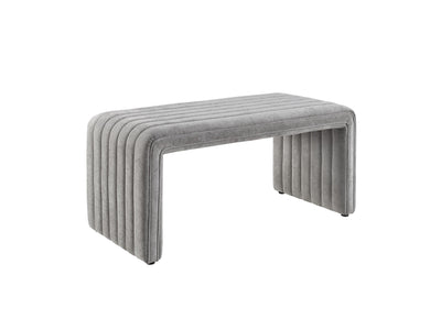 Avila Channelled Bench - Light Grey