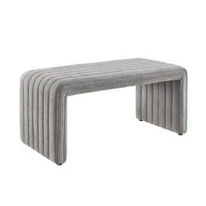 Avila Channelled Bench - Light Grey