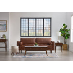 Bari Leather Sofa - Cobblestone