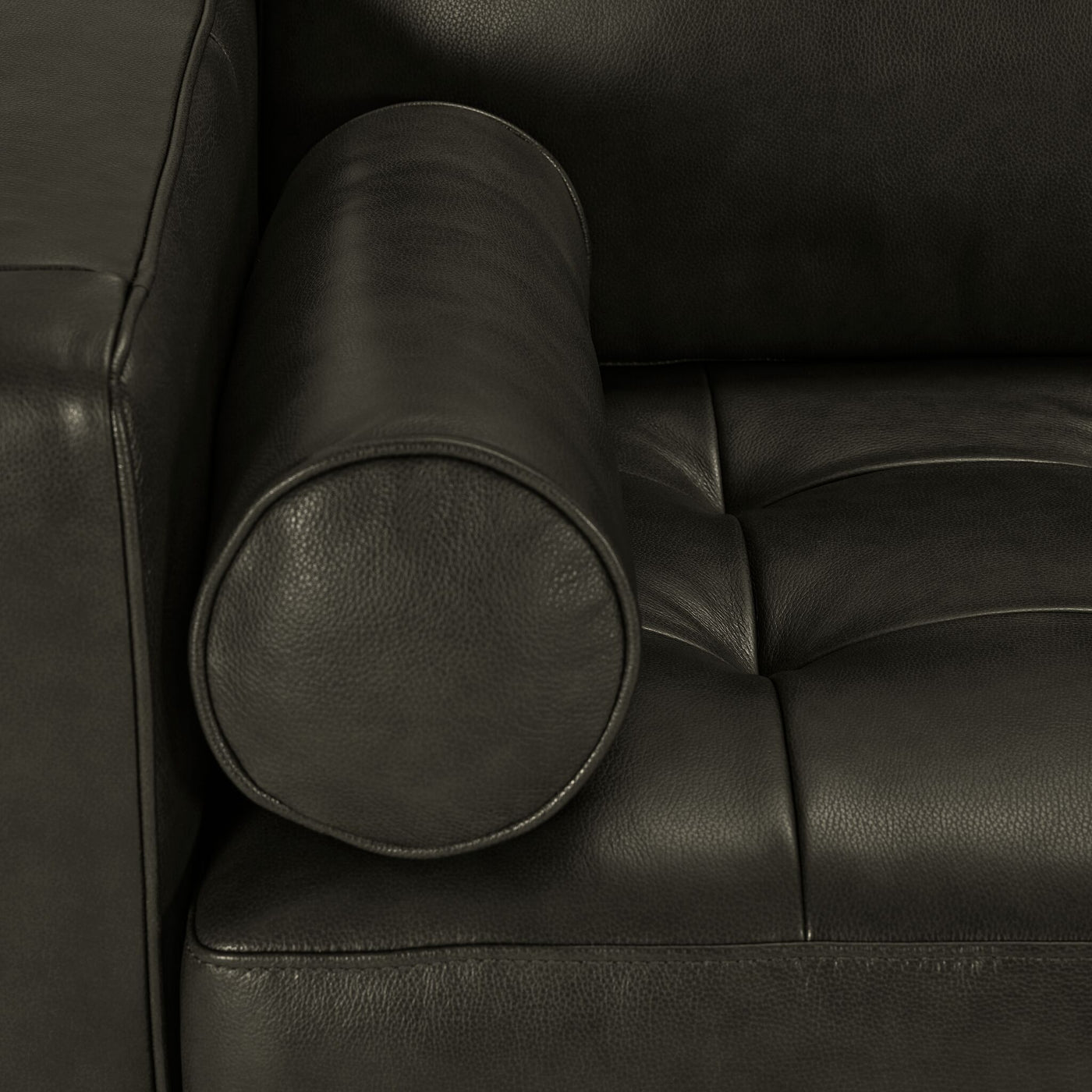 Bari Leather Chair - Charcoal