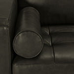 Bari Leather Sofa and Chair Set - Charcoal
