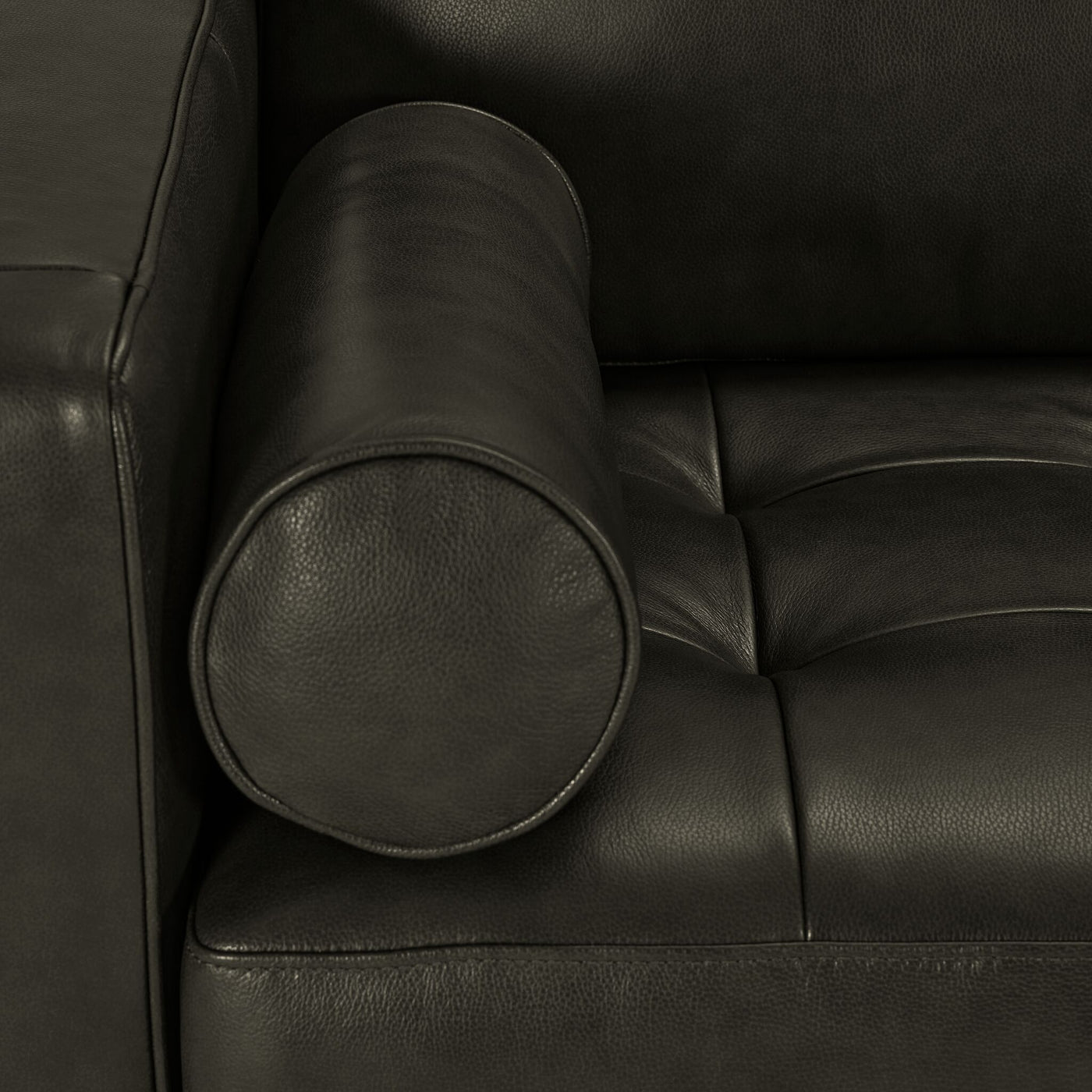 Bari Leather Sofa - Charcoal