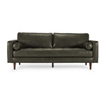 Bari Leather Sofa - Charcoal