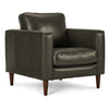 Bari Leather Chair - Charcoal