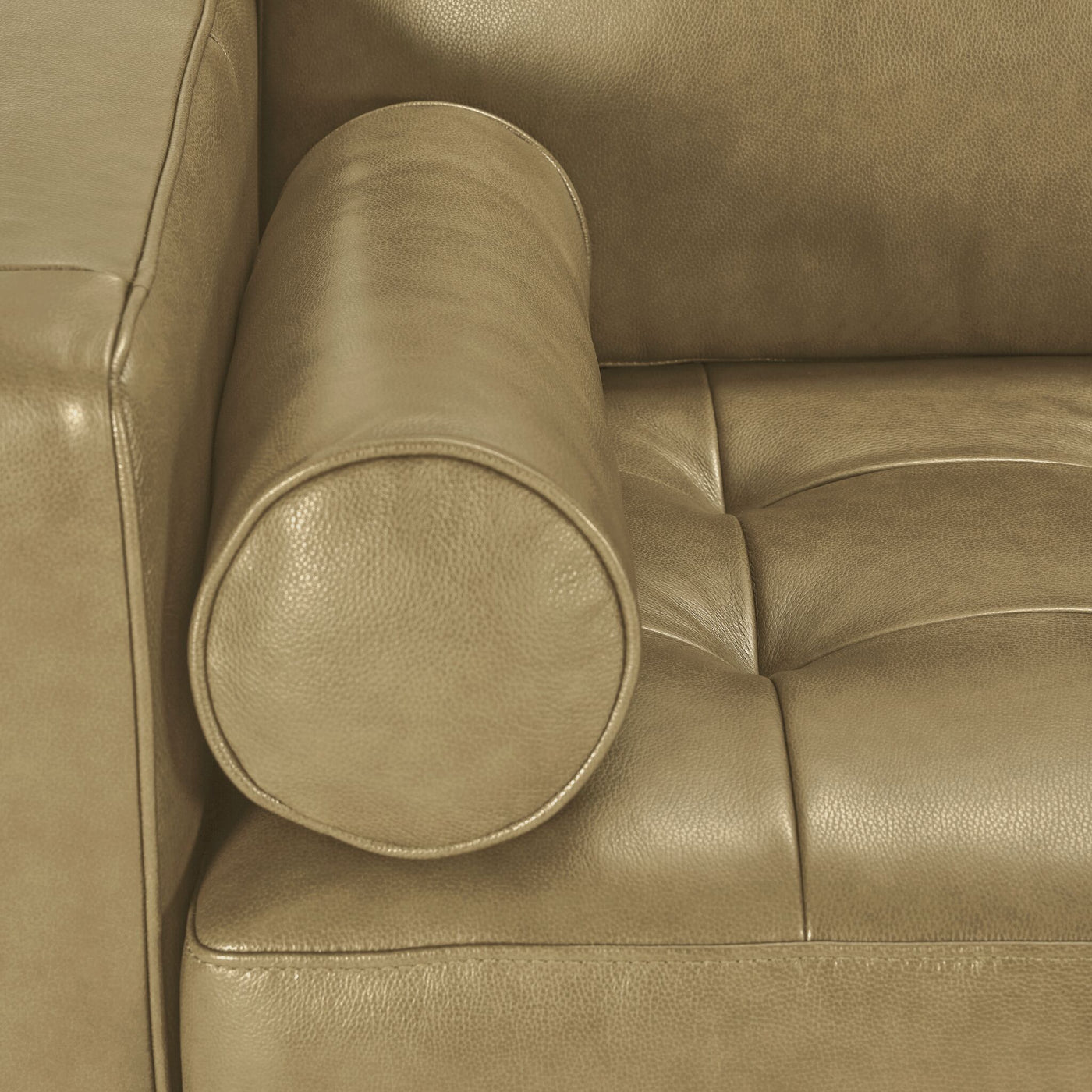 Bari Leather Sofa and Chair Set - Stone