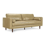 Bari Leather Sofa and Chair Set - Stone