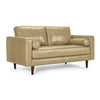 Bari Leather Loveseat - Stone