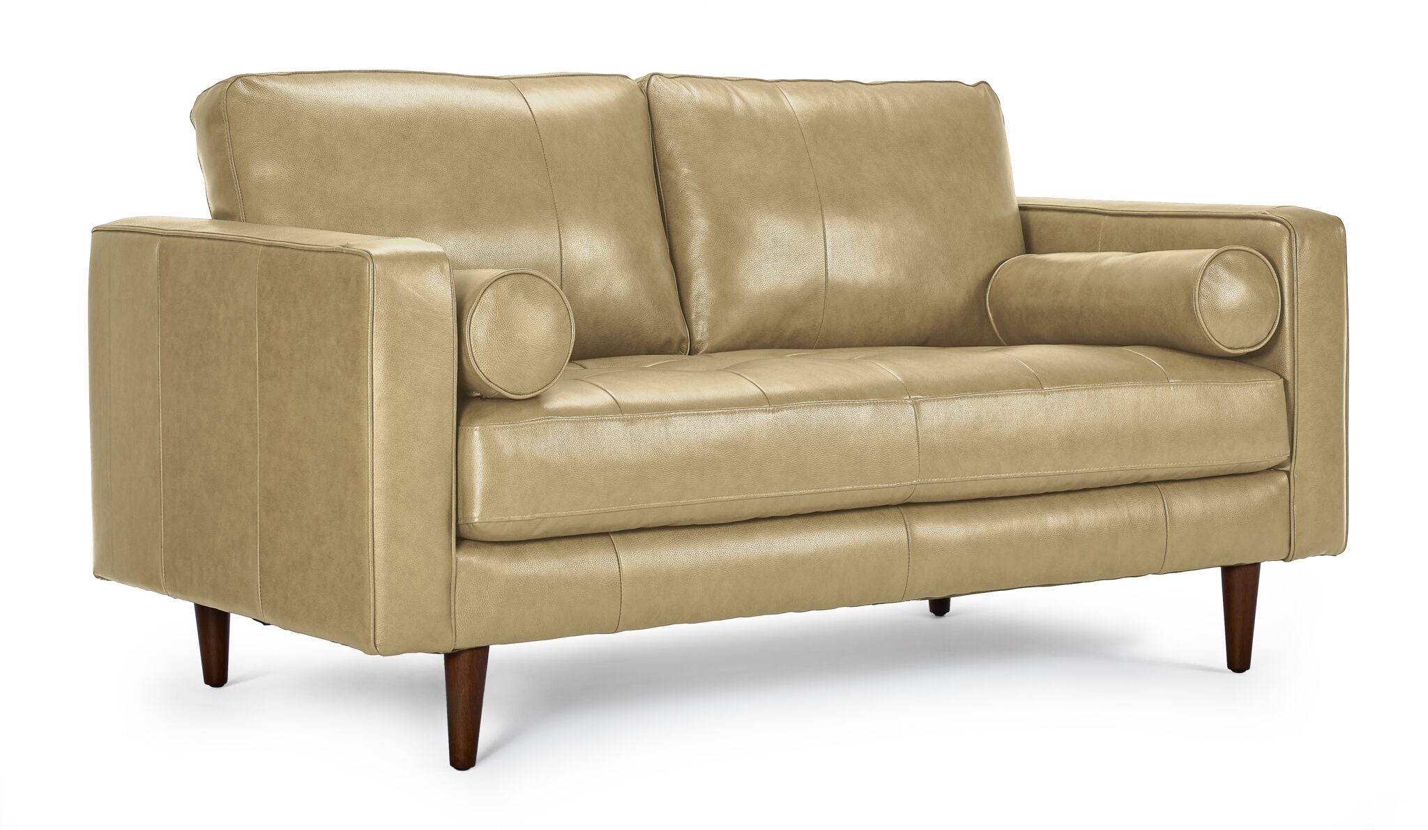 Bari Leather Sofa, Loveseat and Chair Set - Stone